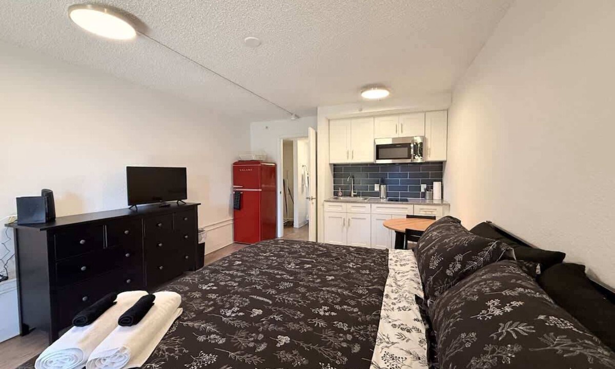 St. Johns Apartment | [01] ATX Studio: 1 King, Dog Park, Laundry Access