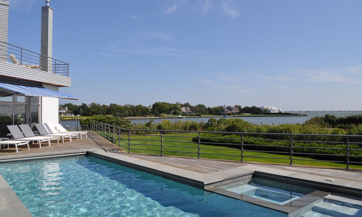 Remsenburg House | 2-acre waterfront home with stunning views, pool, private beach & deepwater dock