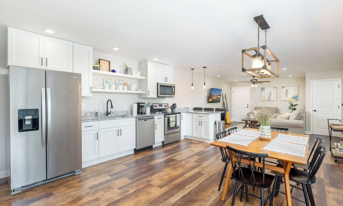 Greensboro House | 2 Kitchens 3 Living Spaces Perfect for Groups Basketball Goal Fire Pit