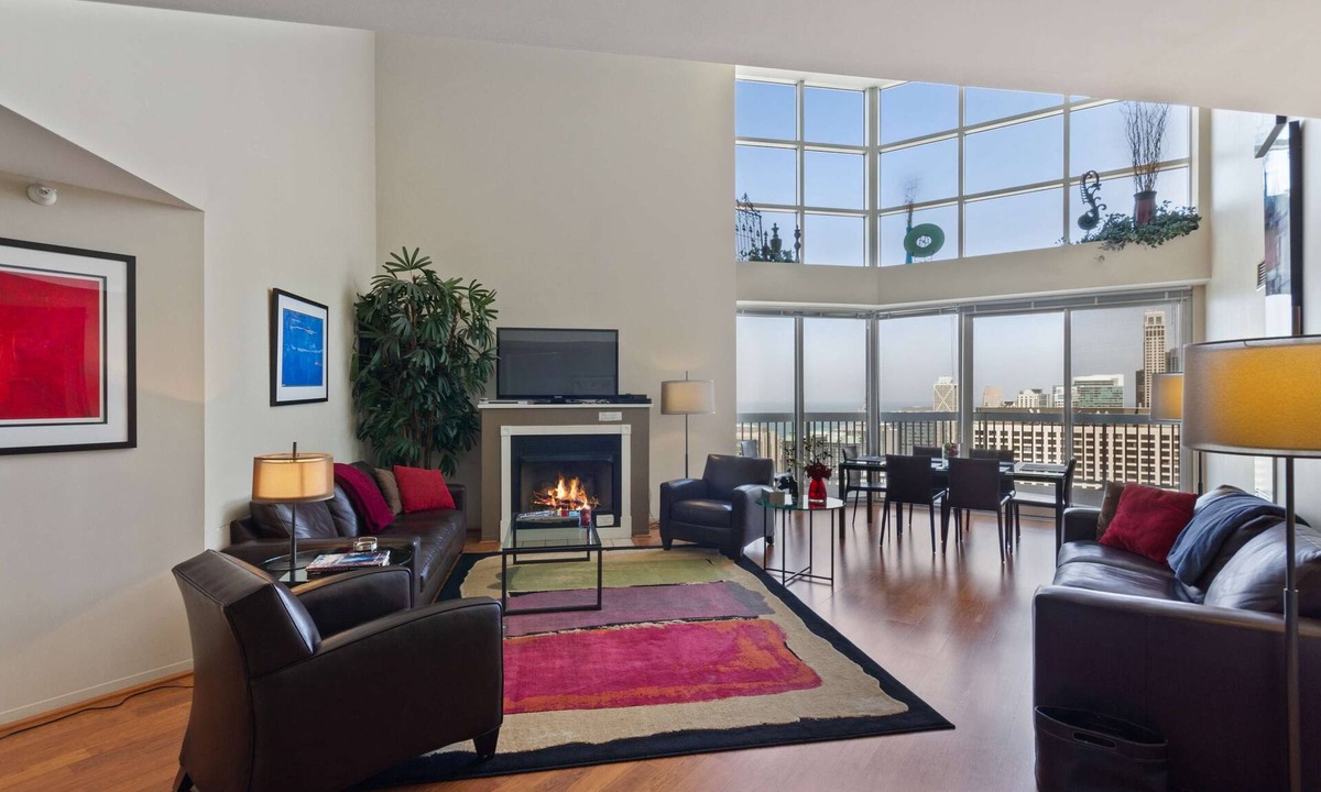 Downtown Chicago Apartment | 2-Story Penthouse -Views, Fireplace, Pool, Gym