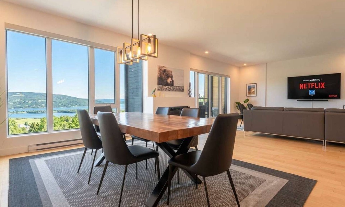 Baie-St-Paul Apartment | 202 | Elegant Condo | Balcony, Pool & River View