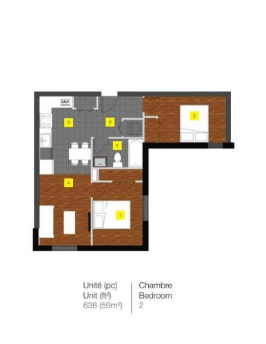 Cote-Des-Neiges—Notre-Dame-De-Grace Apartment | 211 - Cozy New Condo with 2 Queens, Parking, DT&Airport