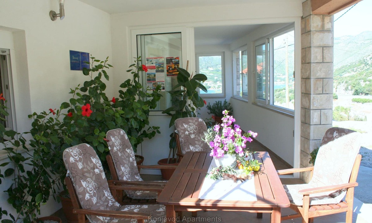 Stikovica Apartment | 3 Br Bright Seaside Seaview Apartment with Patio & Large Balcony Terrace 100m2
