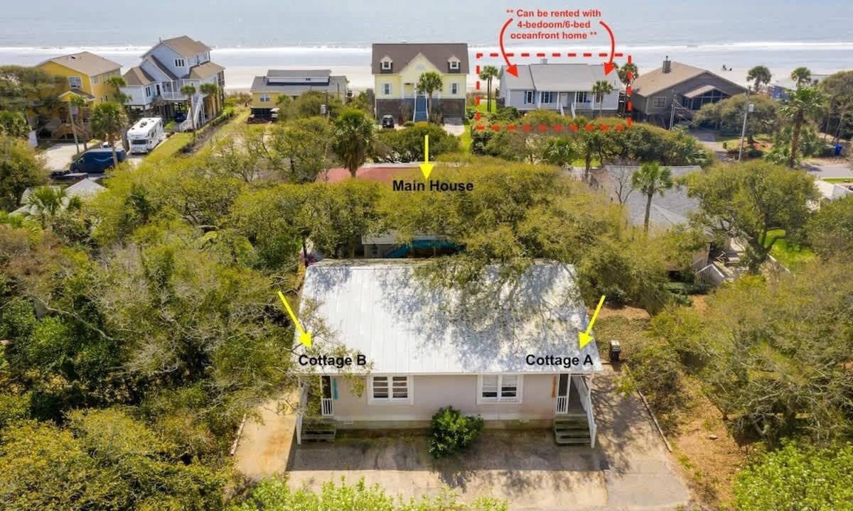 Folly Beach House | 3-Home, 13-Bed Compound Just Steps From The Beach