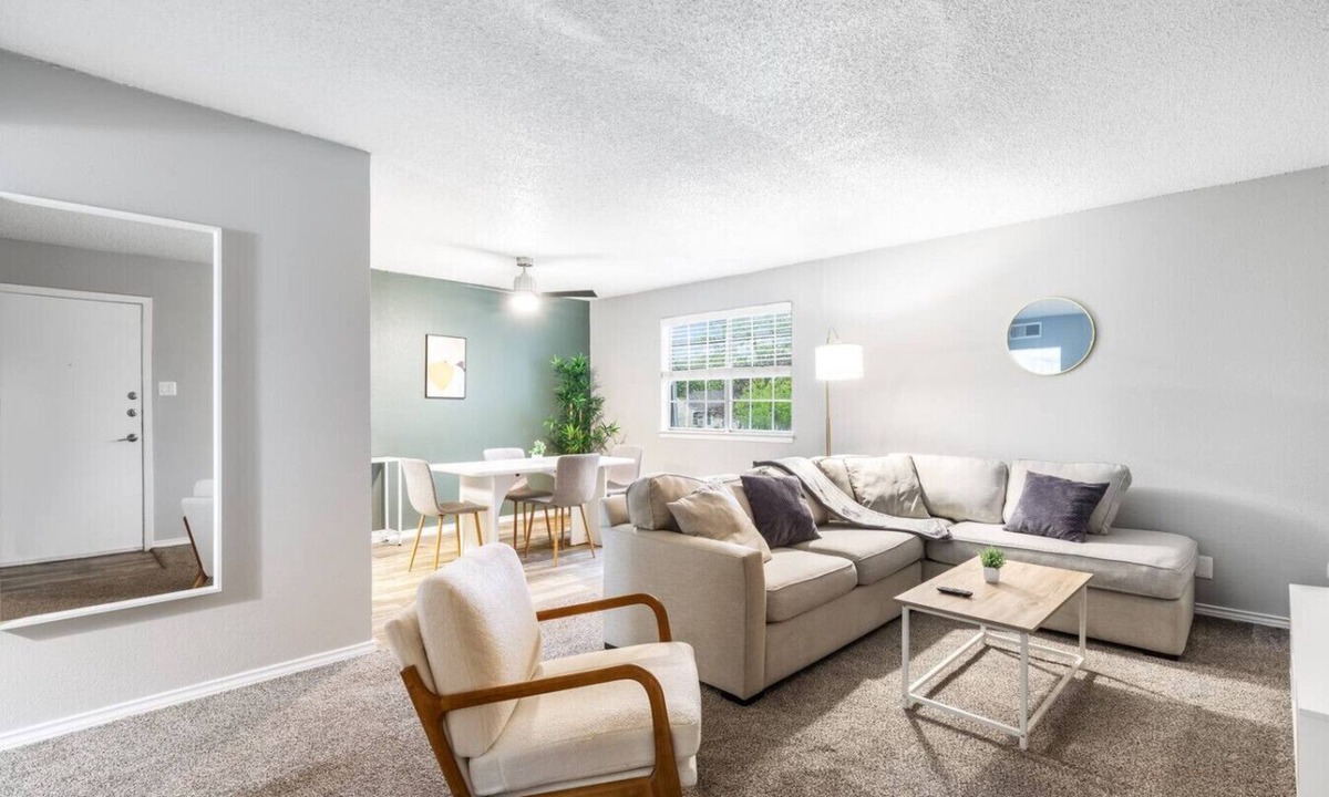 Central Arlington Apartment | 3 Min Walk to AT&T | 2BR | Parking + Pets + Gym