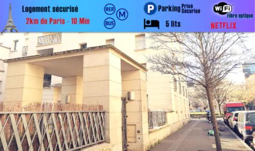 Saint-Denis Apartment | 3 pièces, Paris/Stade de France, 6 pers, parking