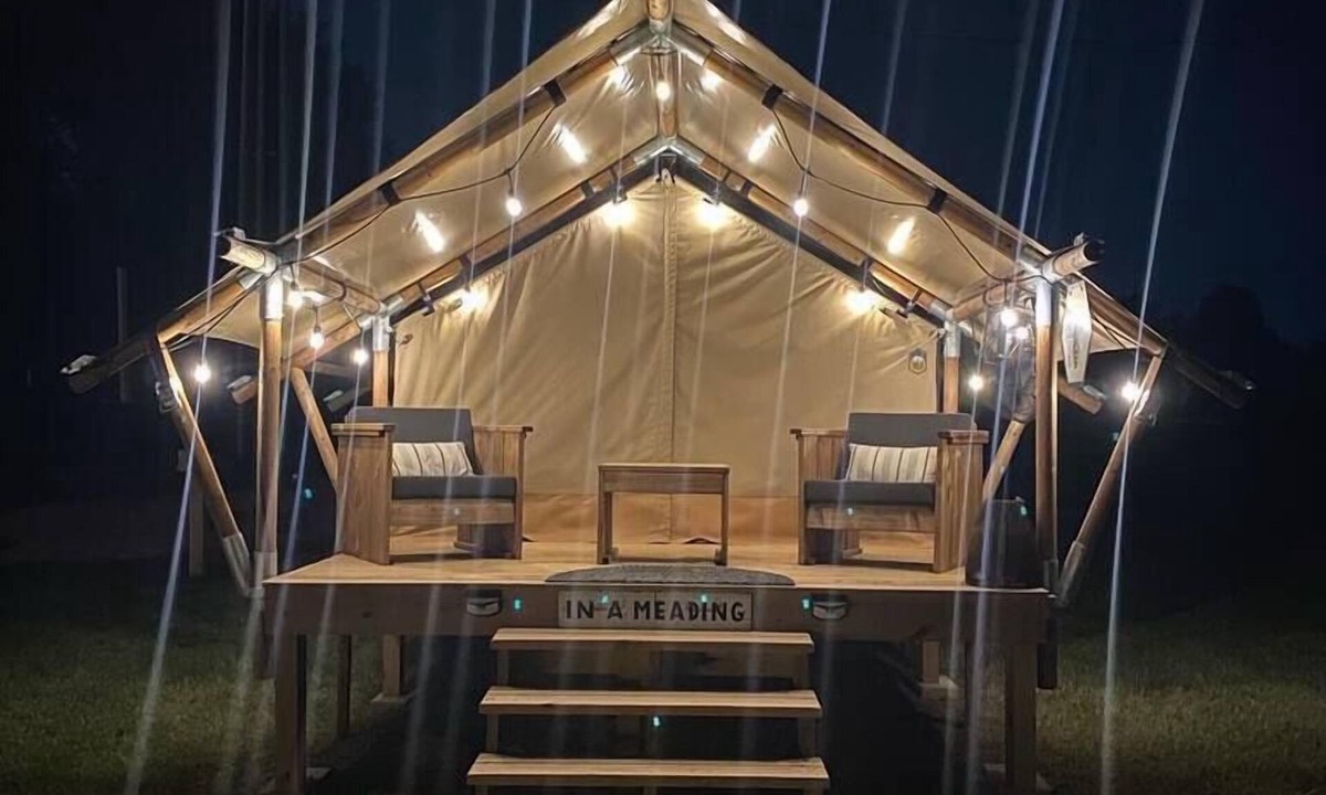Navasota RV Rental | 4 AC Glamping Tents on Honey Farm in Houston