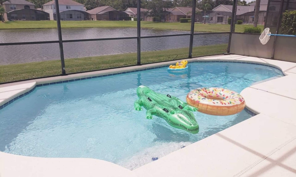 Lake Berkley House | 4 bedroom, 3 bath private pool home with a lake view , fully equipped and clean