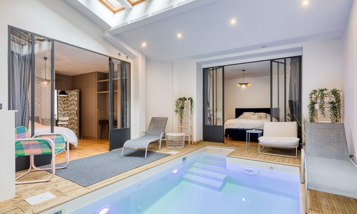 Saint Blaise Apartment | 4 Bedroom Designer Loft with AC, Private Pool & Indoor Jungle