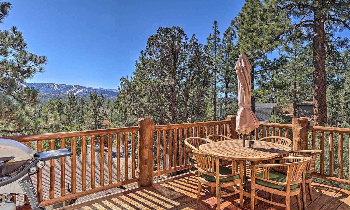 Big Bear City Cabin | 4 Mi to Snow Summit: Cabin w/Mtn Views & Decks