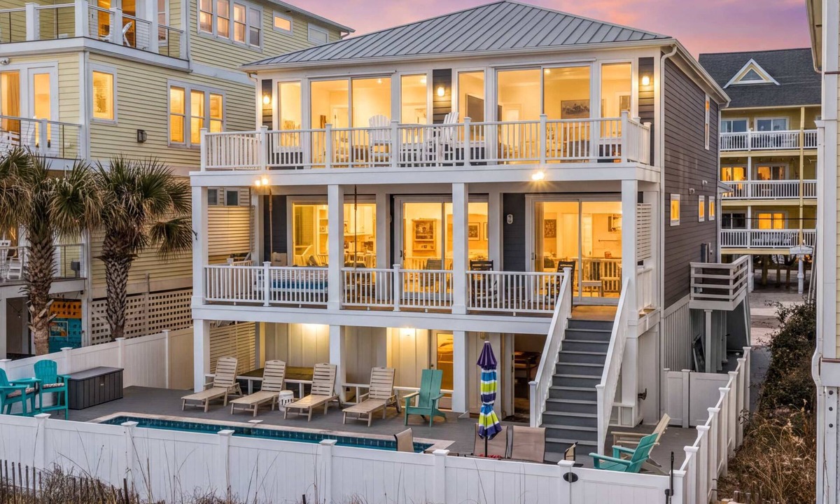 North Carolina Coast House | 6br Oceanfront-Private Heated Pool-Hot Tub-Sauna