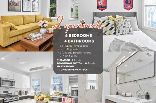 East Somerville Apartment | 6BR4Bth Parking BOS MIT Harvard TD Garden