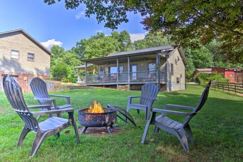 Morganton House | 7 Mi to Downtown Morganton: Cabin w/Fire Pit!