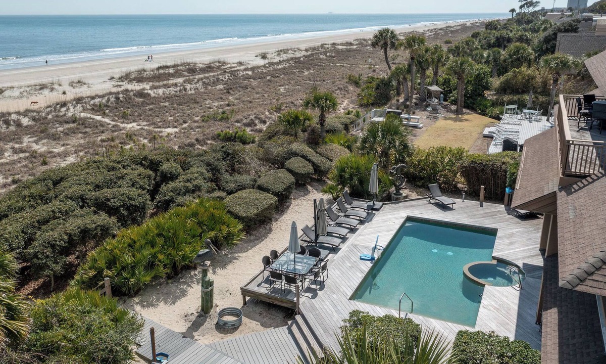 Palmetto Dunes House | 9 Dinghy - Oceanfront Home in Palmetto Dunes with Pool & Hot Tub. Dog Friendly.
