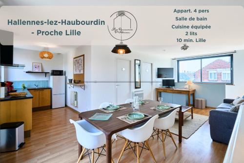 Hallennes-lez-Haubourdin Apartment | 99B - Appartement lumineux 4 pers proche Lille