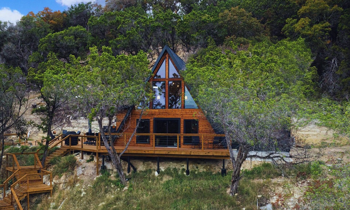 Canyon Lake Cabin | A-Frame with Heated Mini-Pool, Stunning Views