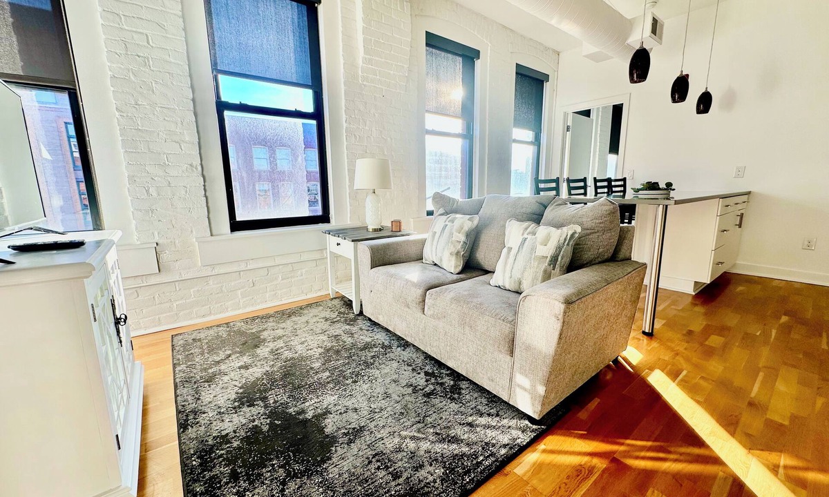 Downtown Omaha Apartment | A historic 1,000 square foot loft in the heart of the Old Market with Howard Street view