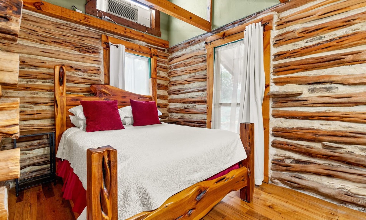 Canyon Lake Cabin | A perfect retreat from today's hectic pace and stressful lifestyle. Located just three miles from scenic Canyon Lake, The Cedar Cabin Retreat is a beautiful one bedroom Hill Country log cabin.