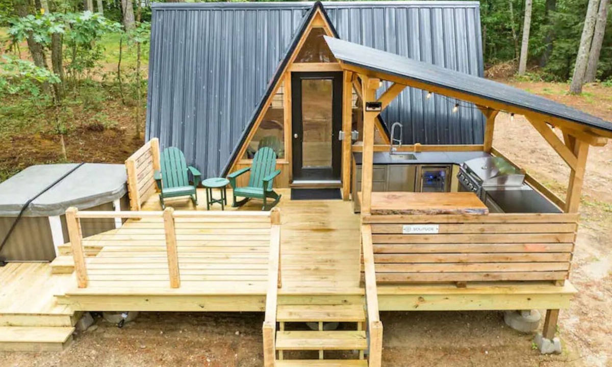 Oxford Cabin | A Serene A-Frame Cabin with Hot Tub