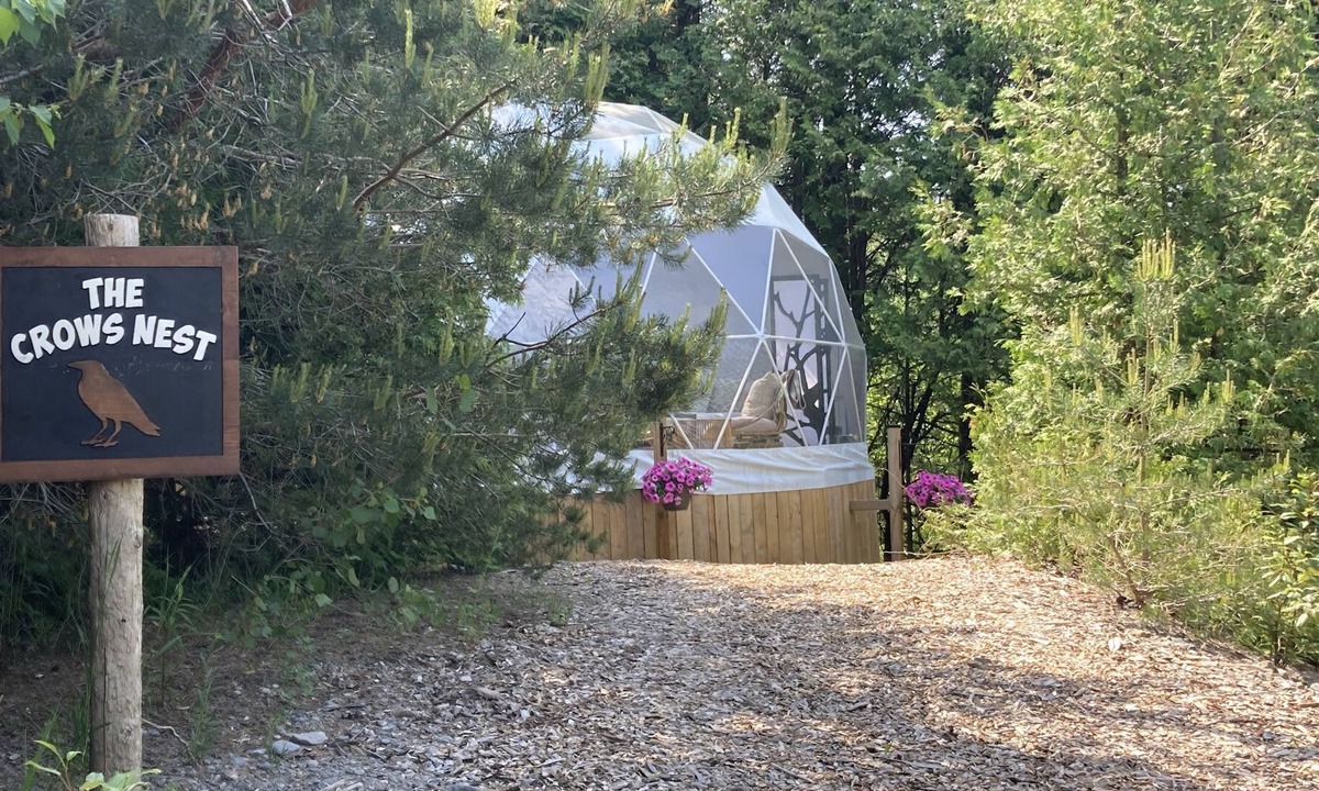 Tyrone RV Rental | A unique geodome glamping experience in the Oak Ridges Moraine Forest.