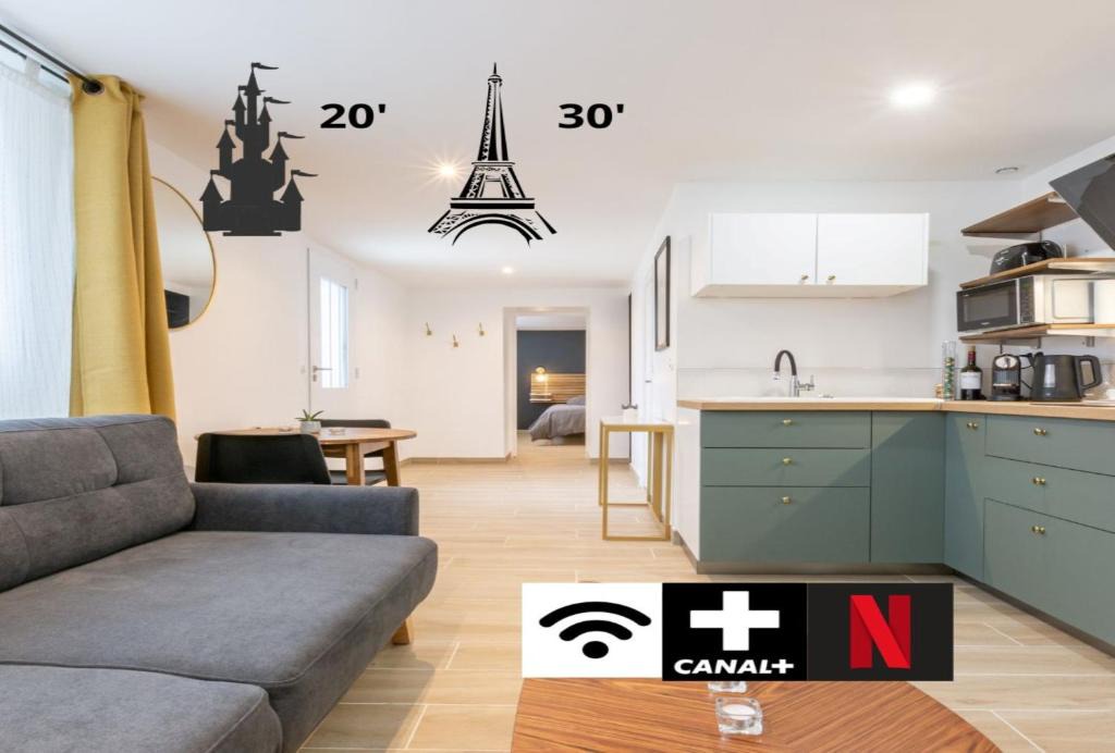 Vaires-sur-Marne Apartment | Absolute calm, terrace and private parking - Between Paris and Disney