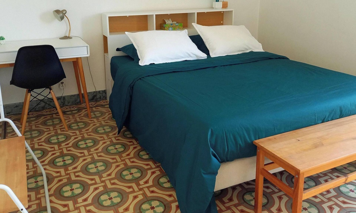 Perpignan Bed & Breakfast | Air-conditioned room with bathroom, separate toilet and garage