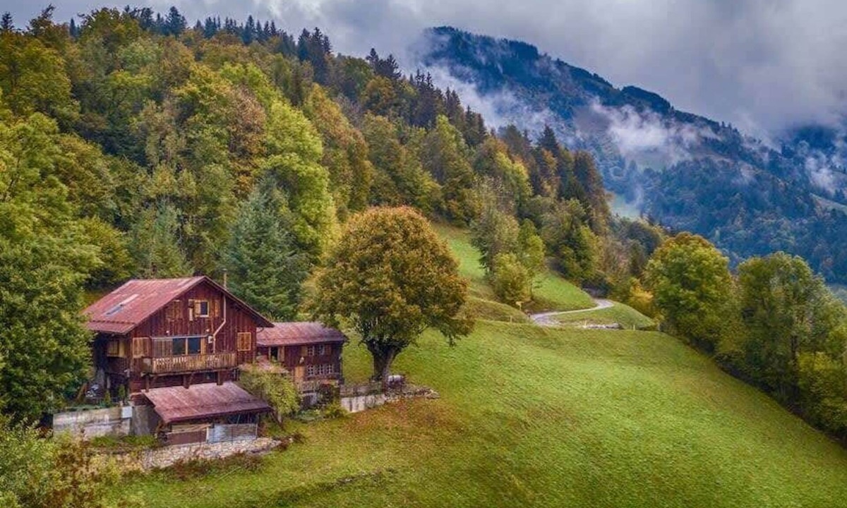 Rossiniere Ski Chalet | Alps Chalet for Big Group with Sauna & Yoga Terrace