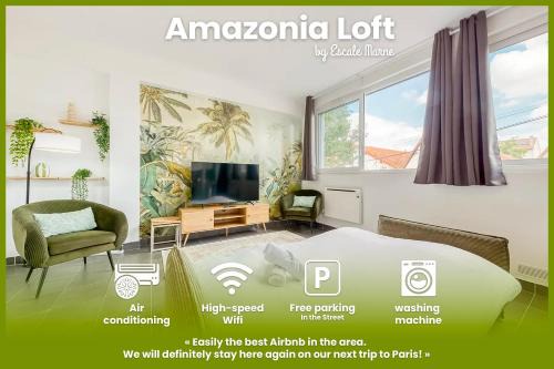 Maisons-Alfort Apartment | Amazonia Loft by Escale-Marne - M8 Tour Eiffel - AC - Climatisation - Parking Gratuit - 001