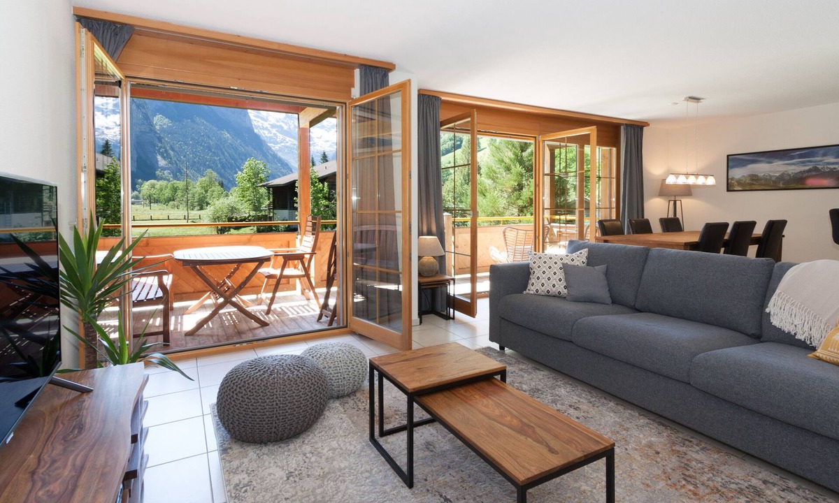Lauterbrunnen Apartment | Apartment Arven - 3 Bedroom - 2 Bathroom - Uninterrupted mountain view