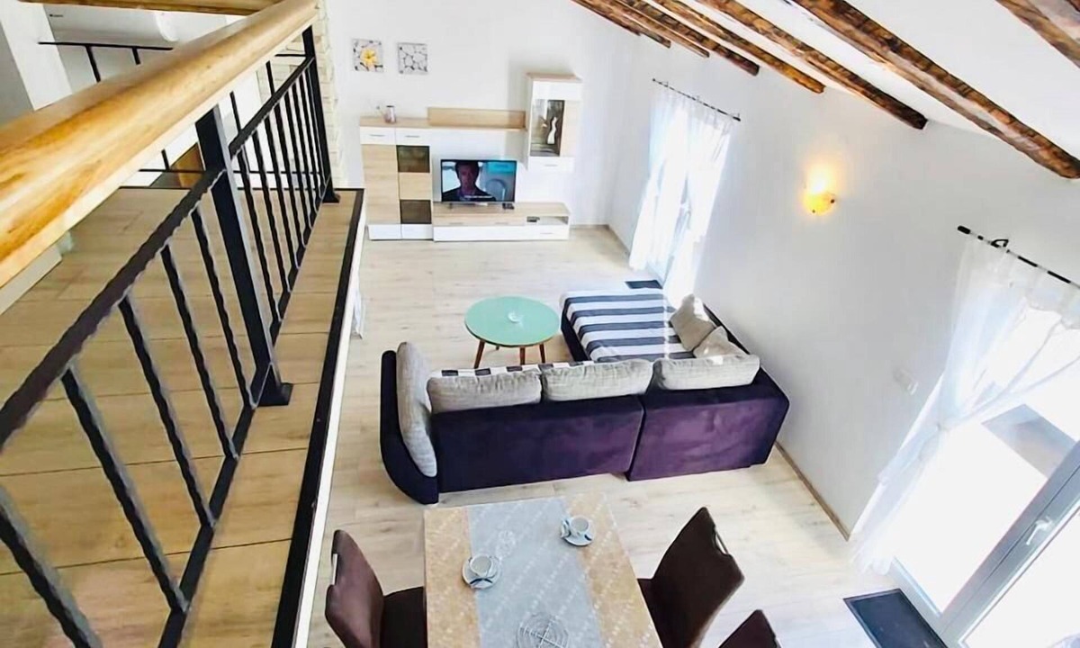 Rab Town Apartment | Apartment Karlo on two floors with lovely sea view
