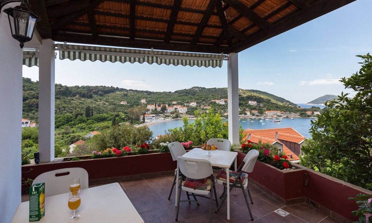 Kolocep Island Apartment | Apartments Miskovic - Studio Apartment with Balcony and Sea View (East)