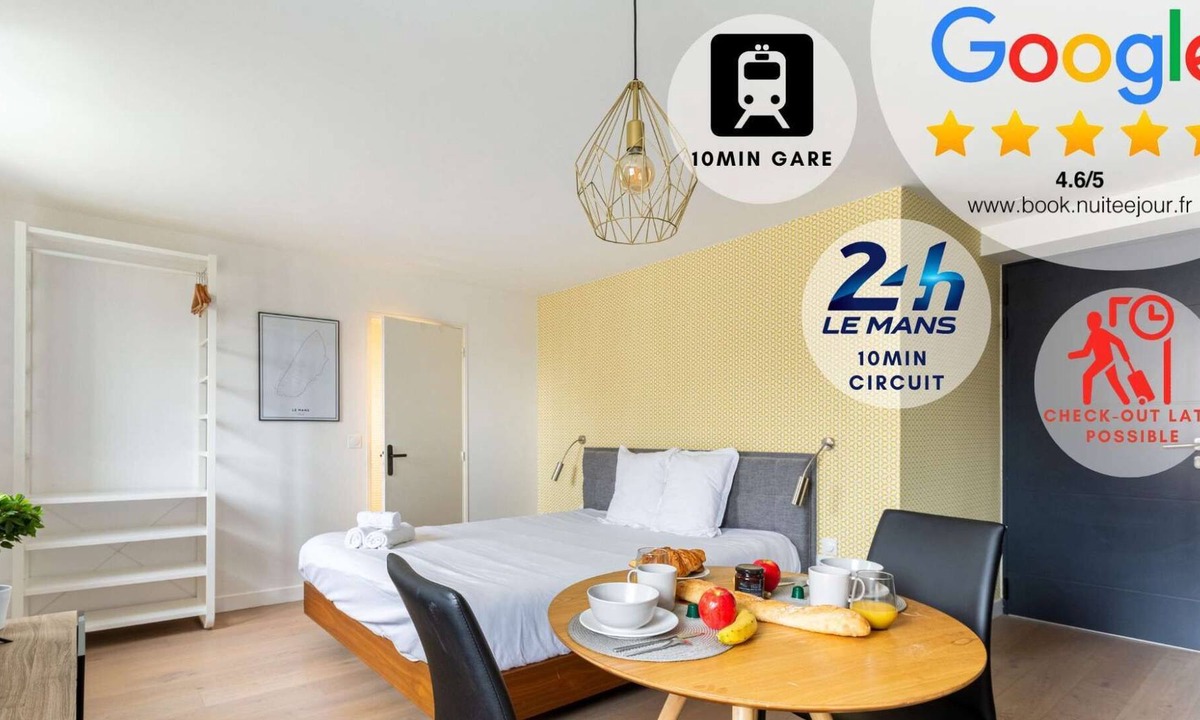 Jean Jaures Apartment | Apartments with a large queen-size bed.