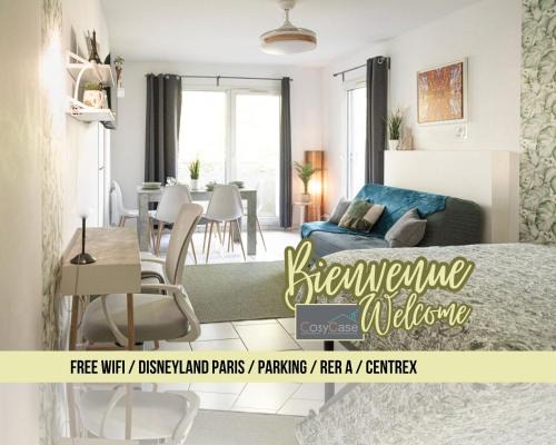 Champs-sur-Marne Apartment | Appartement Cosy Case 6 pers terrasse parking proche Disney et Paris