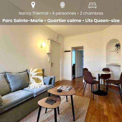 Haussonville-Blandan-Mon Desert-Saurupt Apartment | Atelier Thermal, 2 chambres, Lits Queen size, Calme, by Tidhome Stays