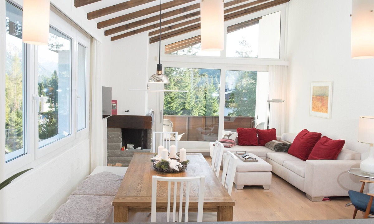 Lenzerheide Apartment | Attic apartment with pool, sauna, and fireplace