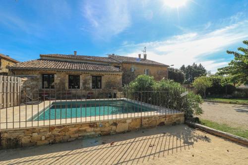 Saint-Laurent-La-Vernede House | Authentic Country House with pool near Uzes
