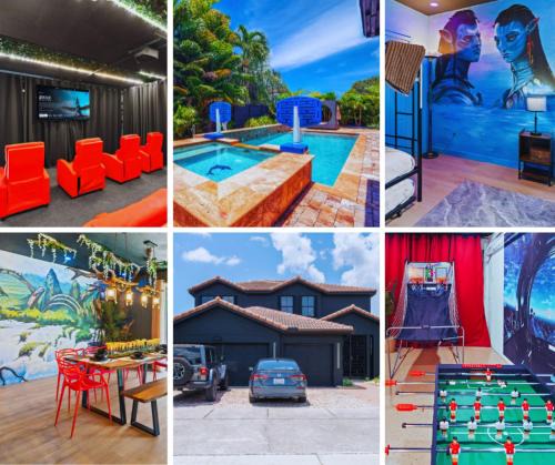 Tamiami Villa | Avatar Luxe Villa 5BR w Cinema, Pool, Game Room & BBQ