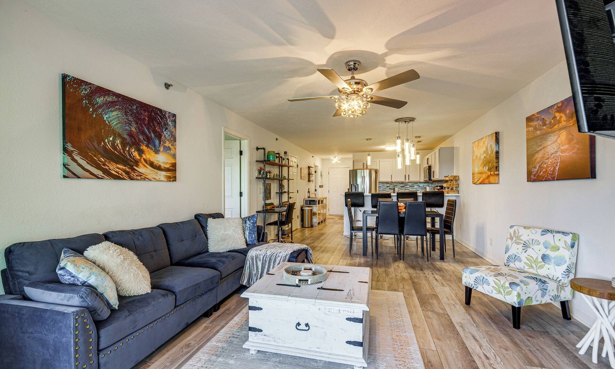 Osage Beach Apartment | Balcony w/Marina Views: Lake Ozark Hideaway!