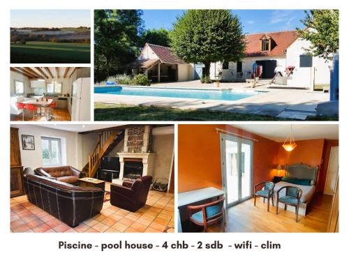 Baudres House | Baudres jolie maison 6-8 pers jardin pisicne wifi