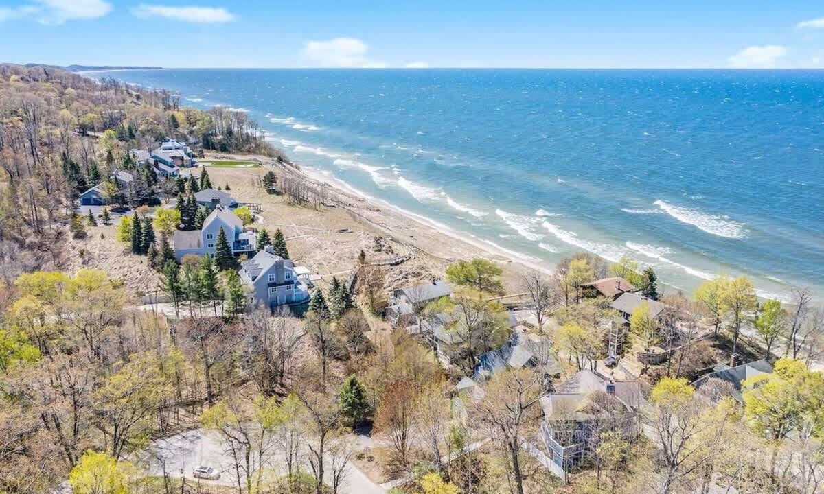 Macatawa House | Beach Home Private Beach Access Ample Parking Lake Views