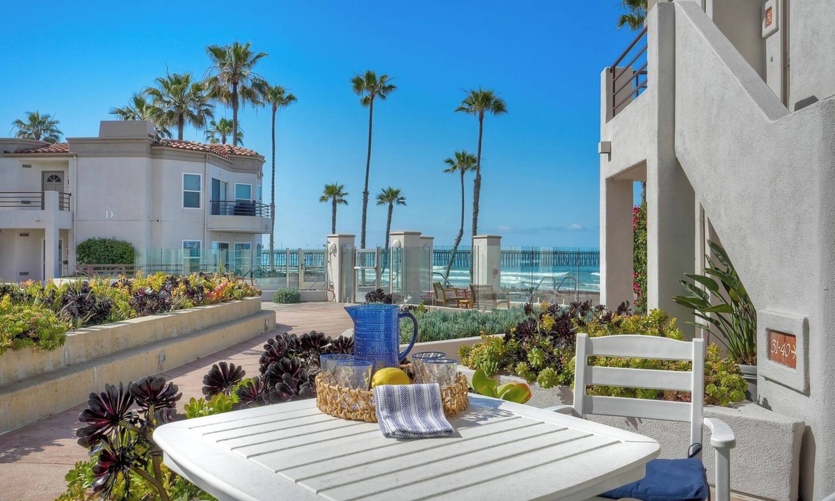 Townsite Condo | Beach View Steps to Sand, BBQ and Community Jacuzzi