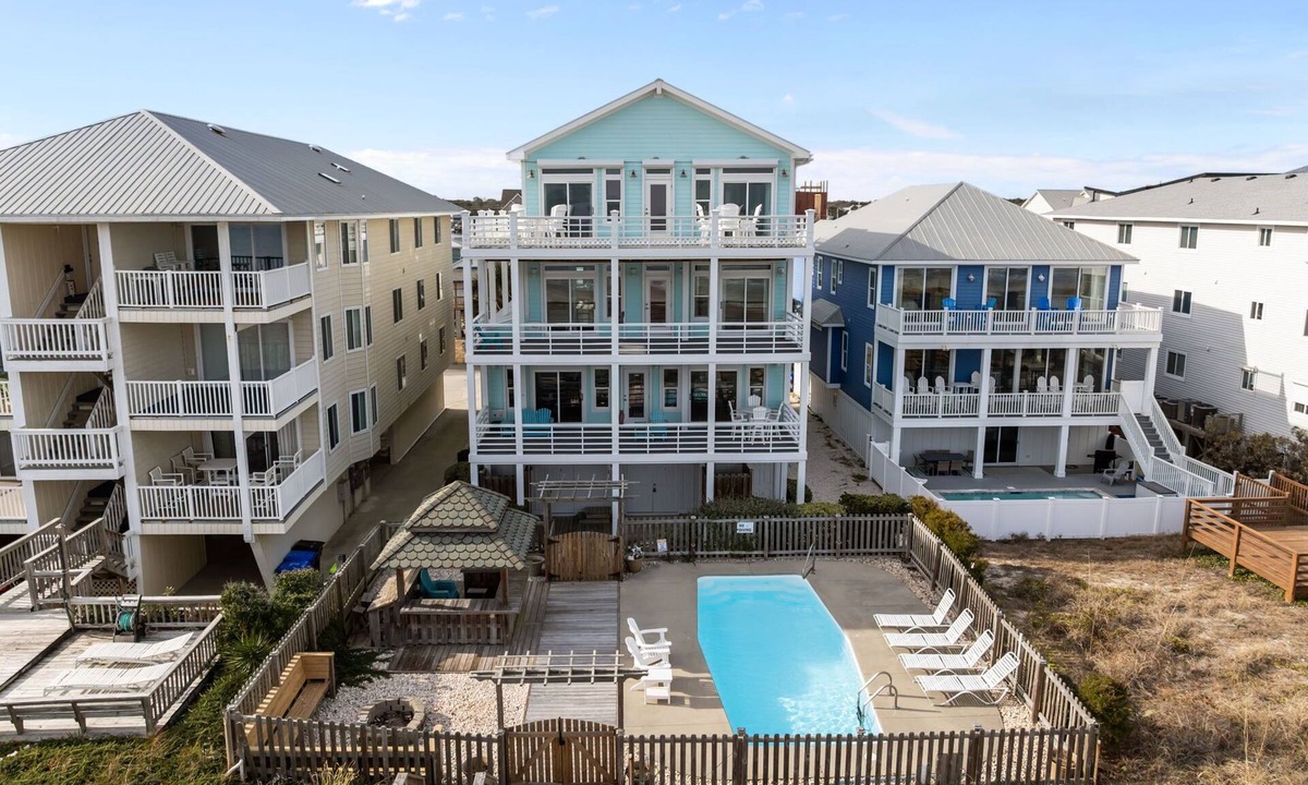 North Carolina Coast House | Beachfront Home with Elevator & Pool. Sleeps 24!
