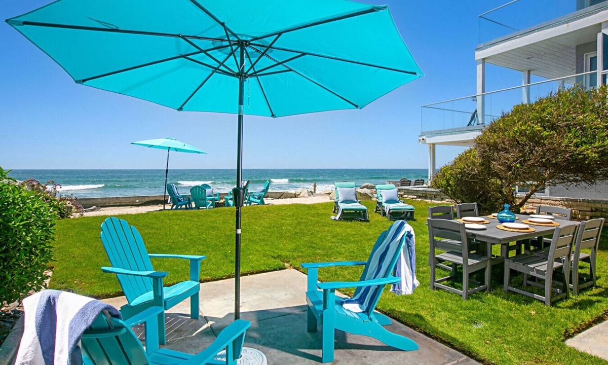 South Oceanside House | Beachfront House on Sand, Ocean front Yard and Fire Ring