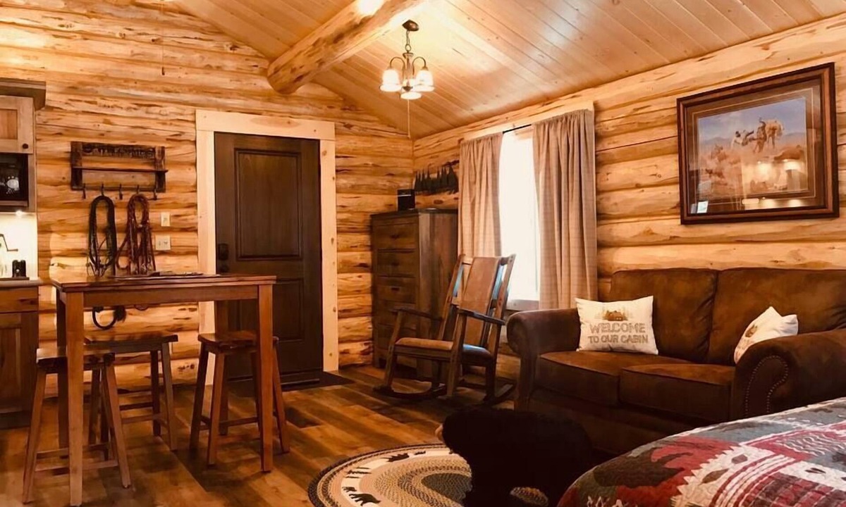 Kila Cabin | Bear Cabin at +WM Ranch Near Glacier National Park, Peaceful log cabin in the woods, yet only 20 min.