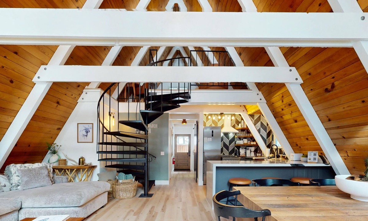 Tahoe Paradise Cabin | Beautiful A-frame home with deck, streaming, and dog friendly - near skiing