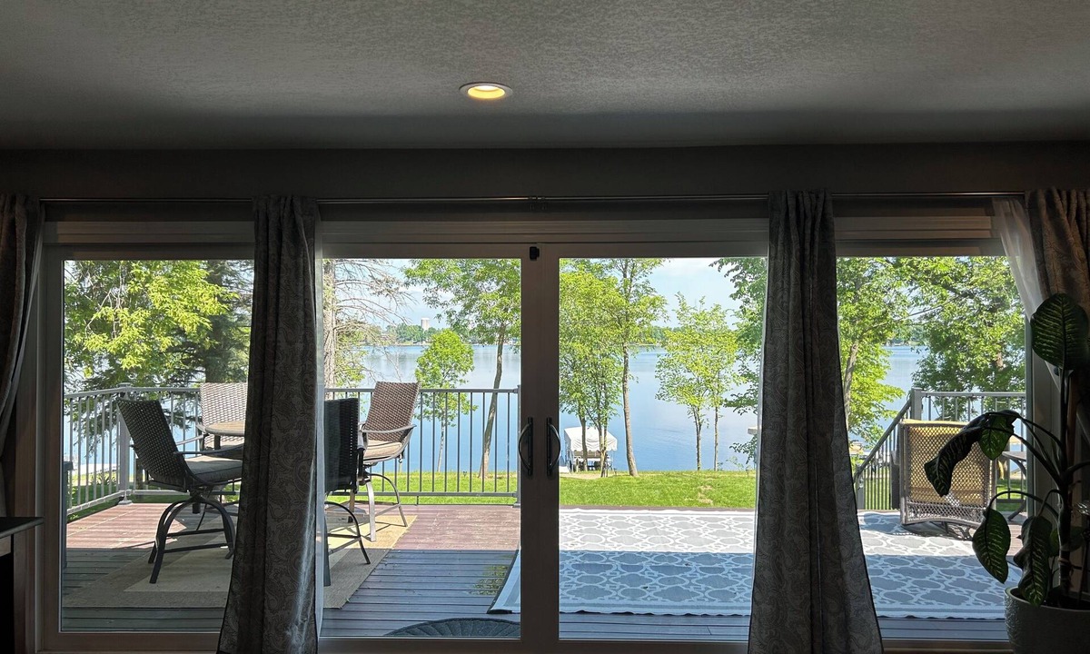 Maple Lake House | Beautiful deck overlooking Maple Lake with private, shared dock.
