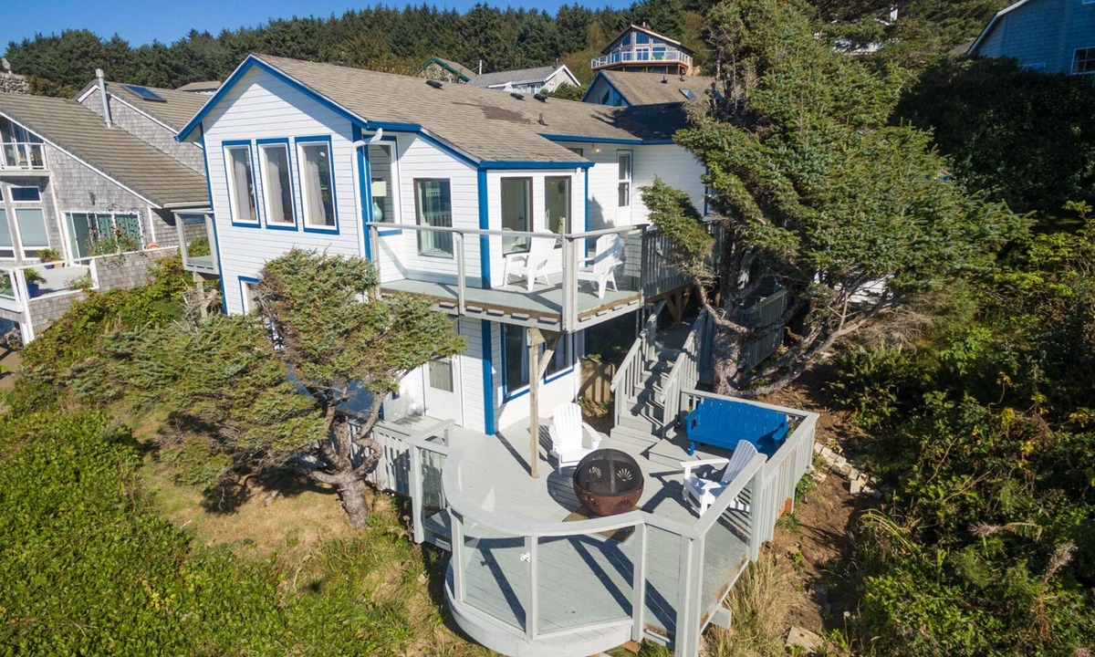 Cloverdale House | Beautiful oceanfront home with sweeping views, multiple decks, and pet friendly