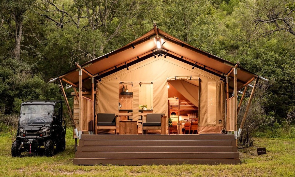 San Saba House | Beautiful Safari Tent Nestled Amidst Trees in San Saba, Texas