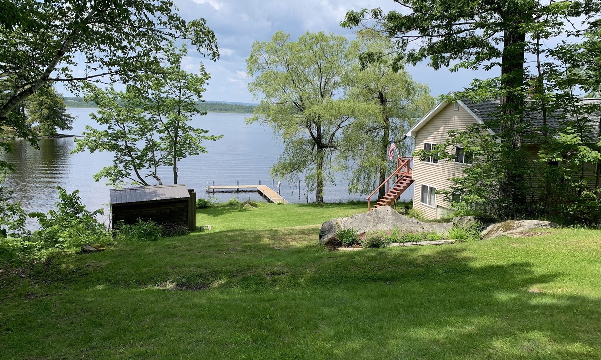 Sidney House | Beautiful sunsets at waterfront cottage on Snow Pond in the Belgrade Lakes.