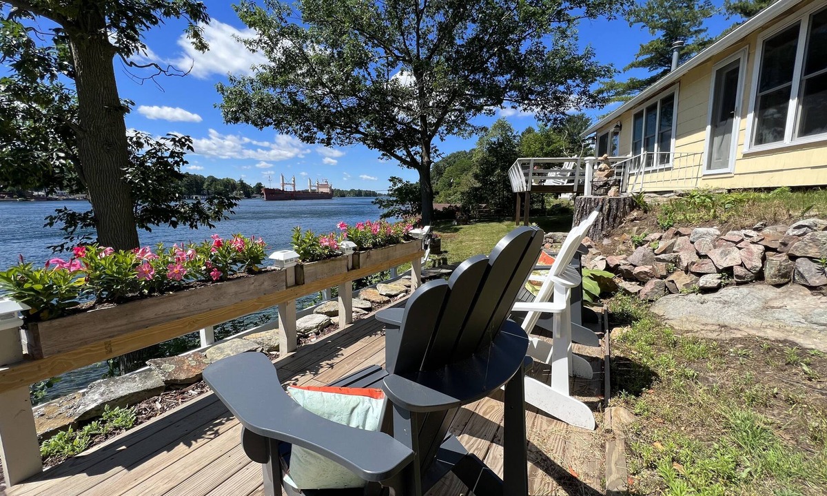 Wellesley Island Cottage | Beautiful waterfront cottage where you feel like you can touch the ships.